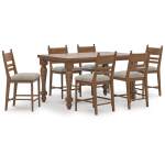 Greddinton Counter Height Dining Table and 6 Barstools