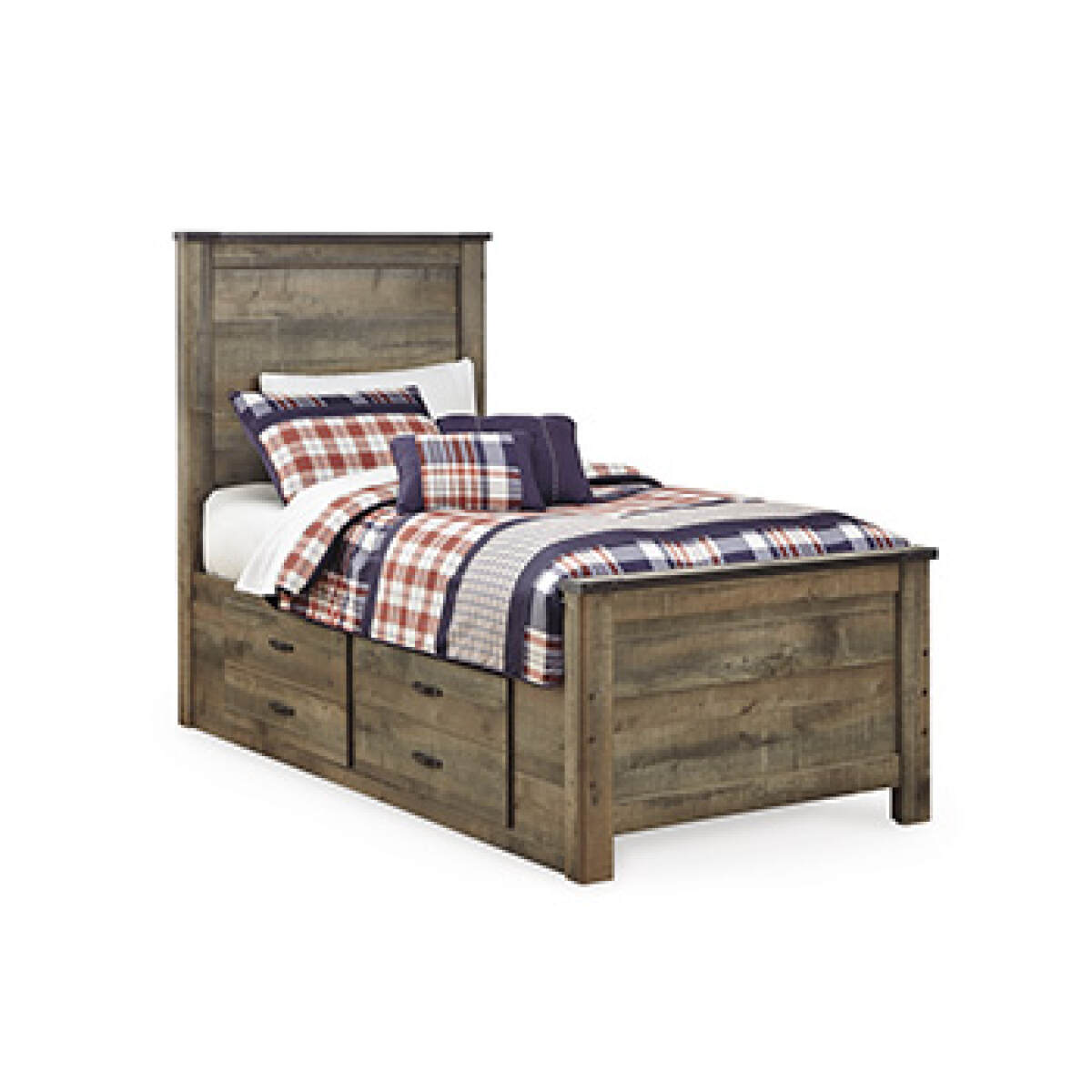 bf4ef554fcf8a923f5813cb7b33a0824 Trinell Twin Panel Bed with 2 Storage Drawers - Image 1