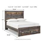 Drystan Full Bookcase Storage Bed and Chest - Image 7