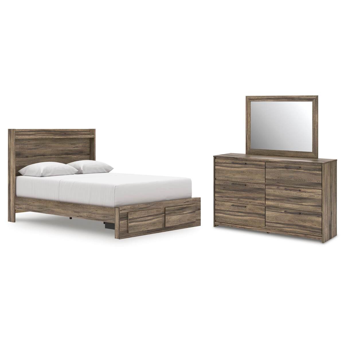 c06ae0727c96952563b86a9830fe3169 Elbrim Queen Panel Storage Bed, Dresser and Mirror - Image 1