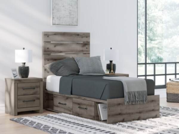 Graystorm Twin Panel Bed with Storage - Image 3