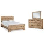 Hyanna King Panel Bed, Dresser and Mirror