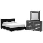 Zuraleus Queen Upholstered Bed, Dresser and Mirror