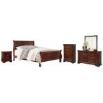 Alisdair King Sleigh Bed, Dresser, Mirror and Nightstand