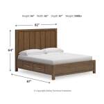 Cabalynn King Panel Bed with Storage, Dresser and Mirror - Image 18