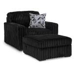 Midnight-Madness Oversized Chair and Ottoman