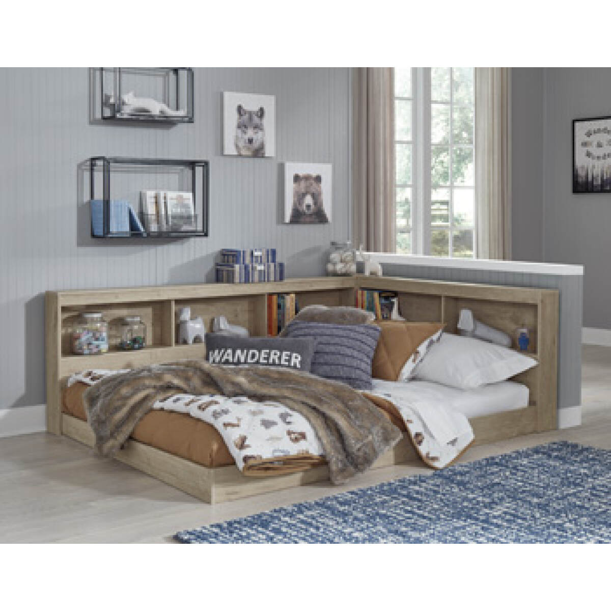 c30c01e885b794450a29b3d278f0f8b7 Oliah Full Bookcase Storage Bed - Image 1