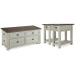 Bolanburg Coffee Table and 2 End Tables