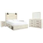 Cambeck Queen Panel Bed with Storage, Dresser, Mirror and 2 Nightstands - Image 3