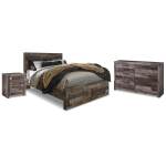 Derekson Queen Panel Storage Bed, Dresser and Nightstand