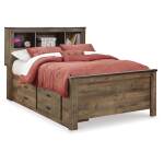 Trinell Full Bookcase Bed with 2 Sided Storage