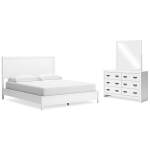 Binterglen California King Panel Bed, Dresser and Mirror