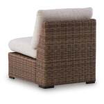 Dolan Creek Outdoor Armless Chair with Cushion - Image 5
