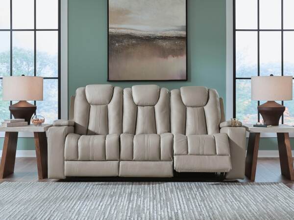 Elevate Edges Reclining Sofa with Drop Down Table - Image 3