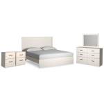 Stelsie King Panel Bed, Dresser, Mirror and Nightstand