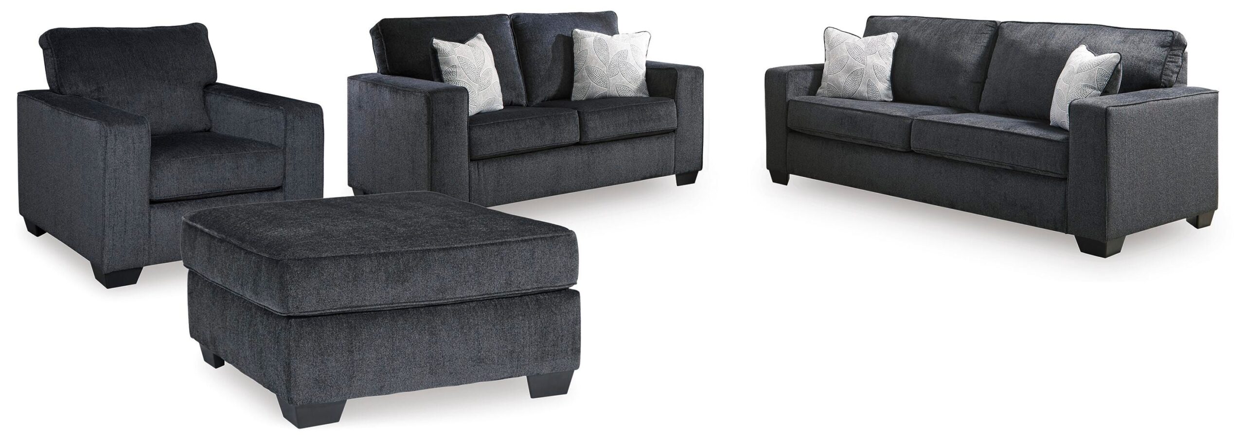 c6895b4006a05fa8e31715f261f86ce5 Altari Queen Sofa Sleeper, Loveseat, Chair and Oversized Ottoman - Image 1