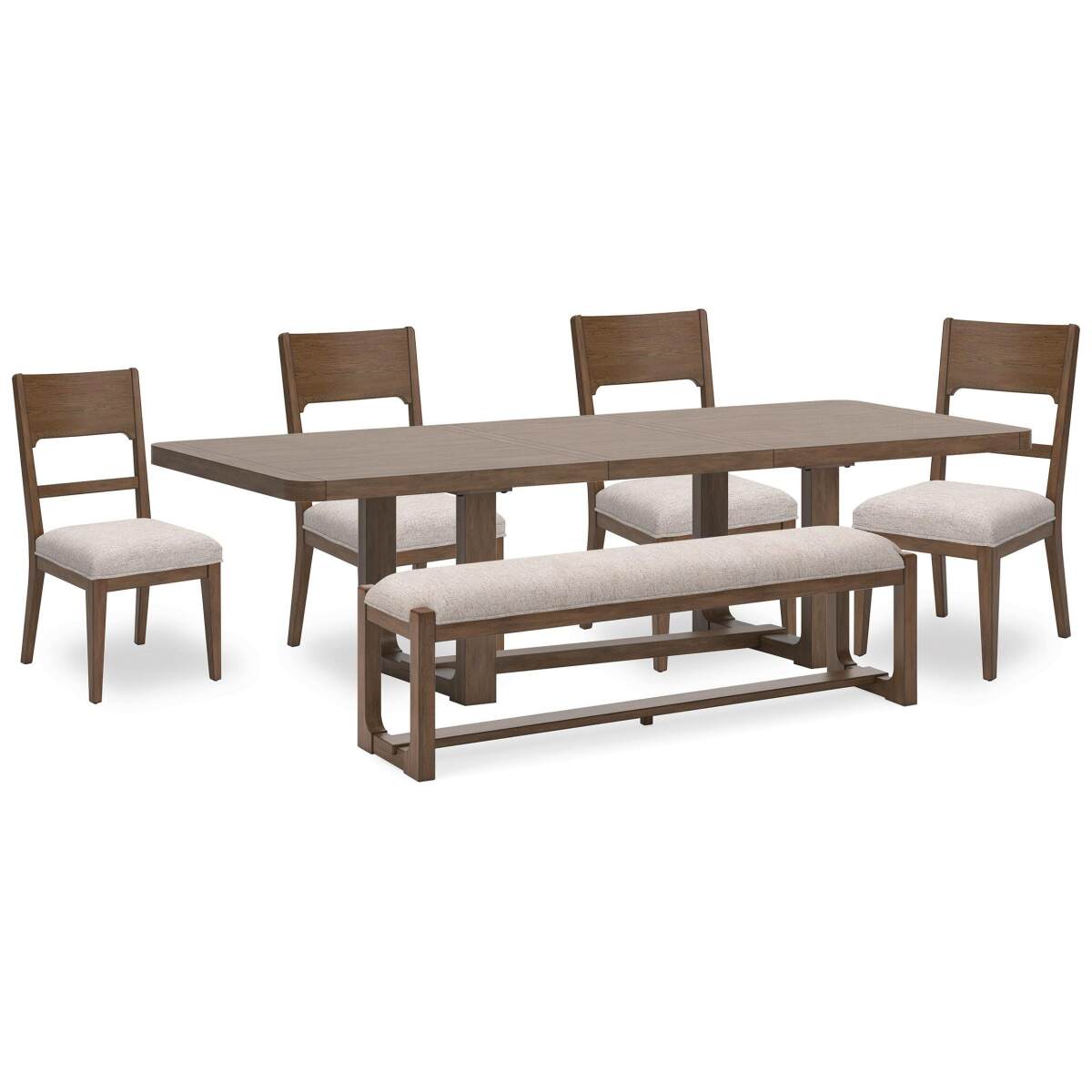 c6f401e3f357abcffb07b32a52628707 Cabalynn Dining Table, 4 Chairs and Bench - Image 1