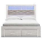 Altyra Queen Upholstered Bookcase Bed with Storage - Image 5