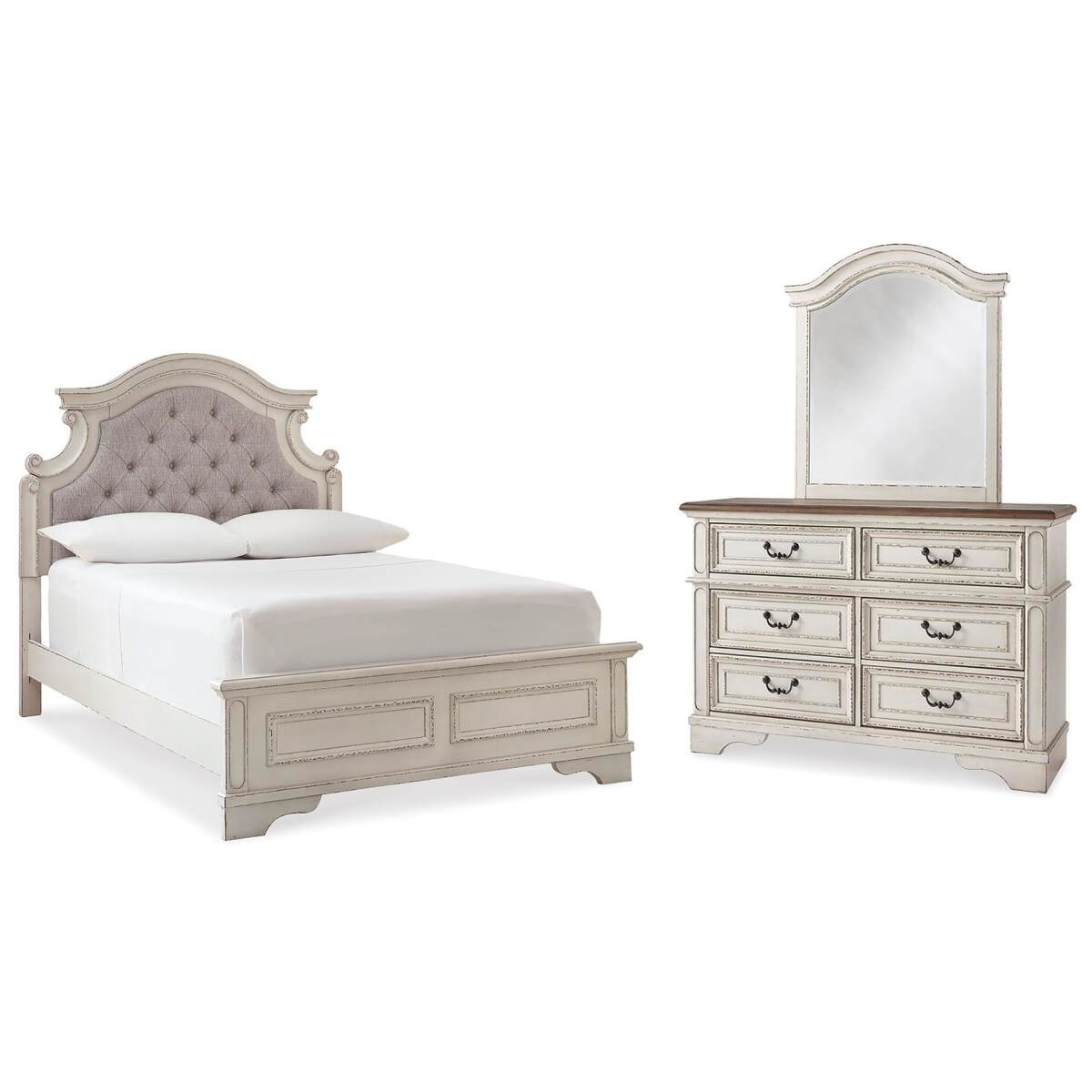 c7d2893ba712d6bc6d55338e647e07a0 Realyn Full Panel Bed, Dresser and Mirror - Image 1