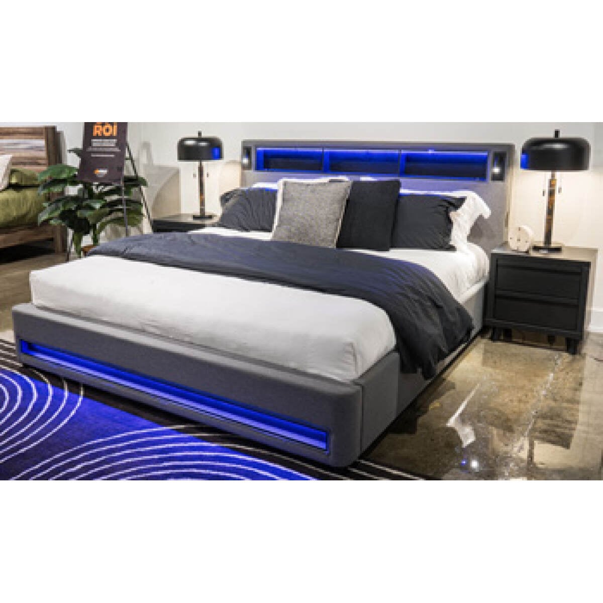 c7eb0700b5f1f0a969fbd059cd0088a1 Finigale Queen Upholstered Headboard/Footboard/Roll Slats - Image 1