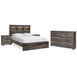 Drystan Queen Bookcase Bed, Dresser and 2 Nightstands