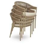 Orchard Beach Outdoor Arm Chair with Cushion (Set of 4) - Image 4