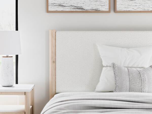 Cadmori Full Upholstered Panel Bed, Dresser and Mirror - Image 18