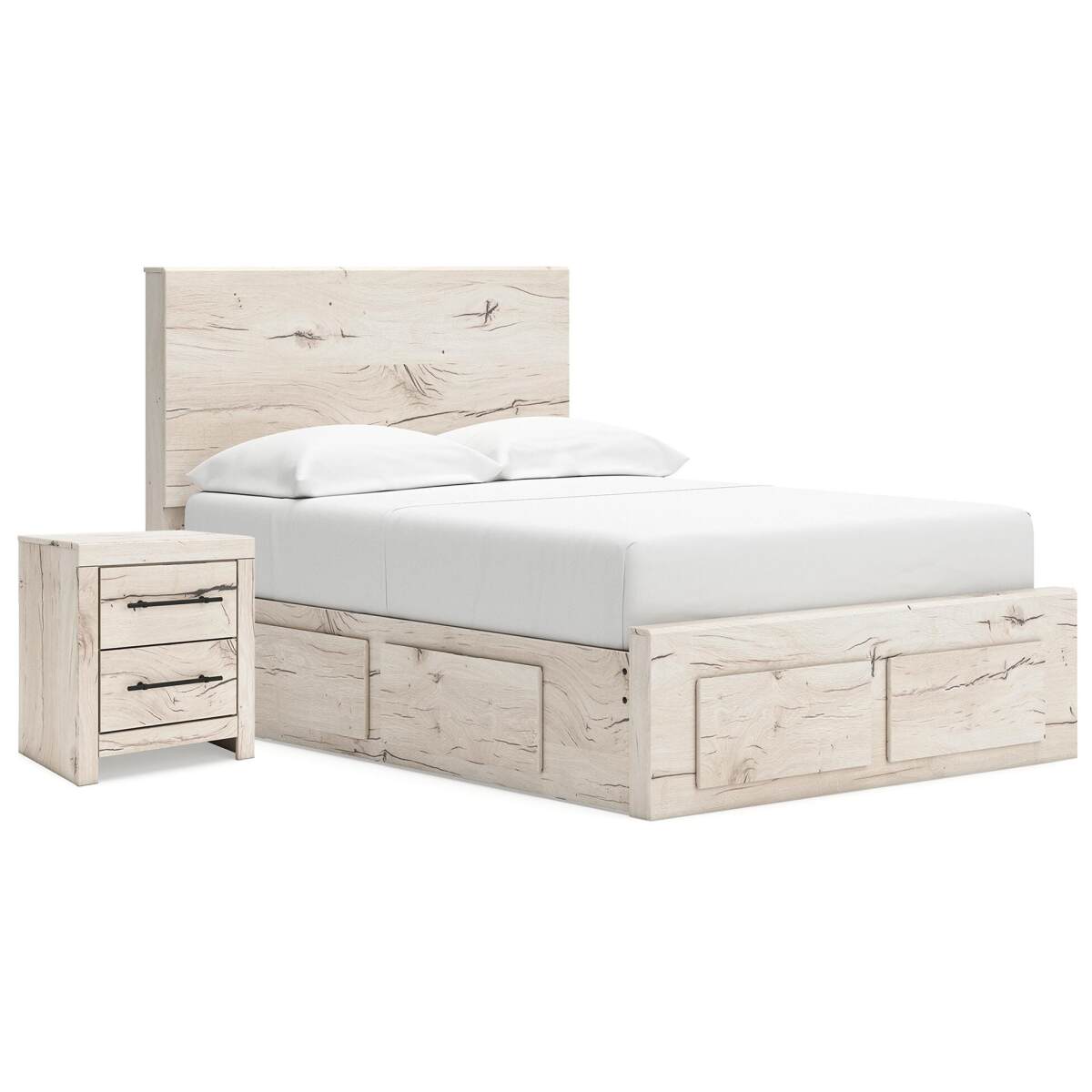 c8d03ad8a481f35a3c94e3f8c18869a3 Lawroy Full Storage Bed and Nightstand - Image 1