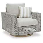 Seton Creek Outdoor Swivel Lounge with Cushion - Image 2