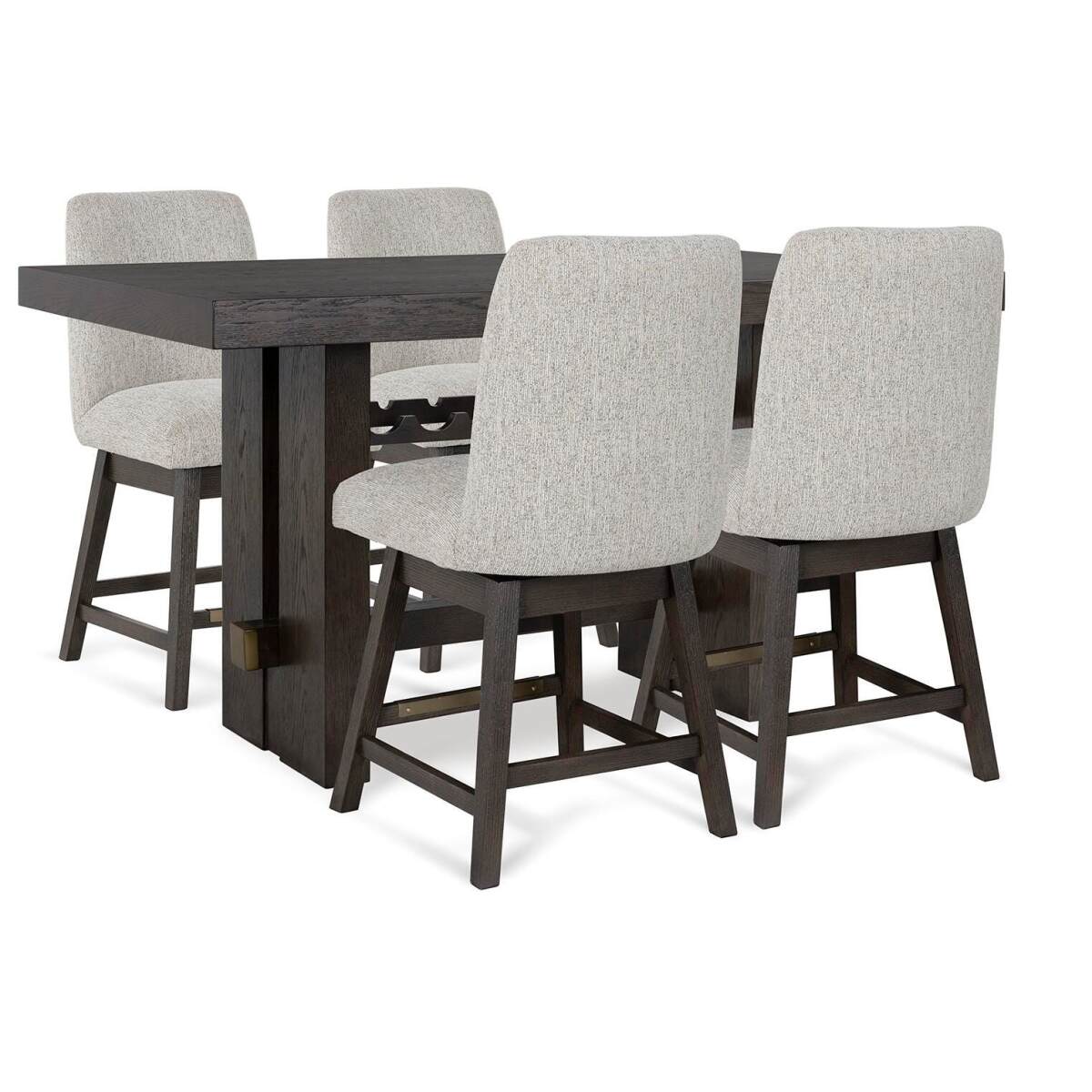c9533804cc015f9dc2785ff43093a46d Burkhaus Counter Height Dining Table and 4 Barstools - Image 1