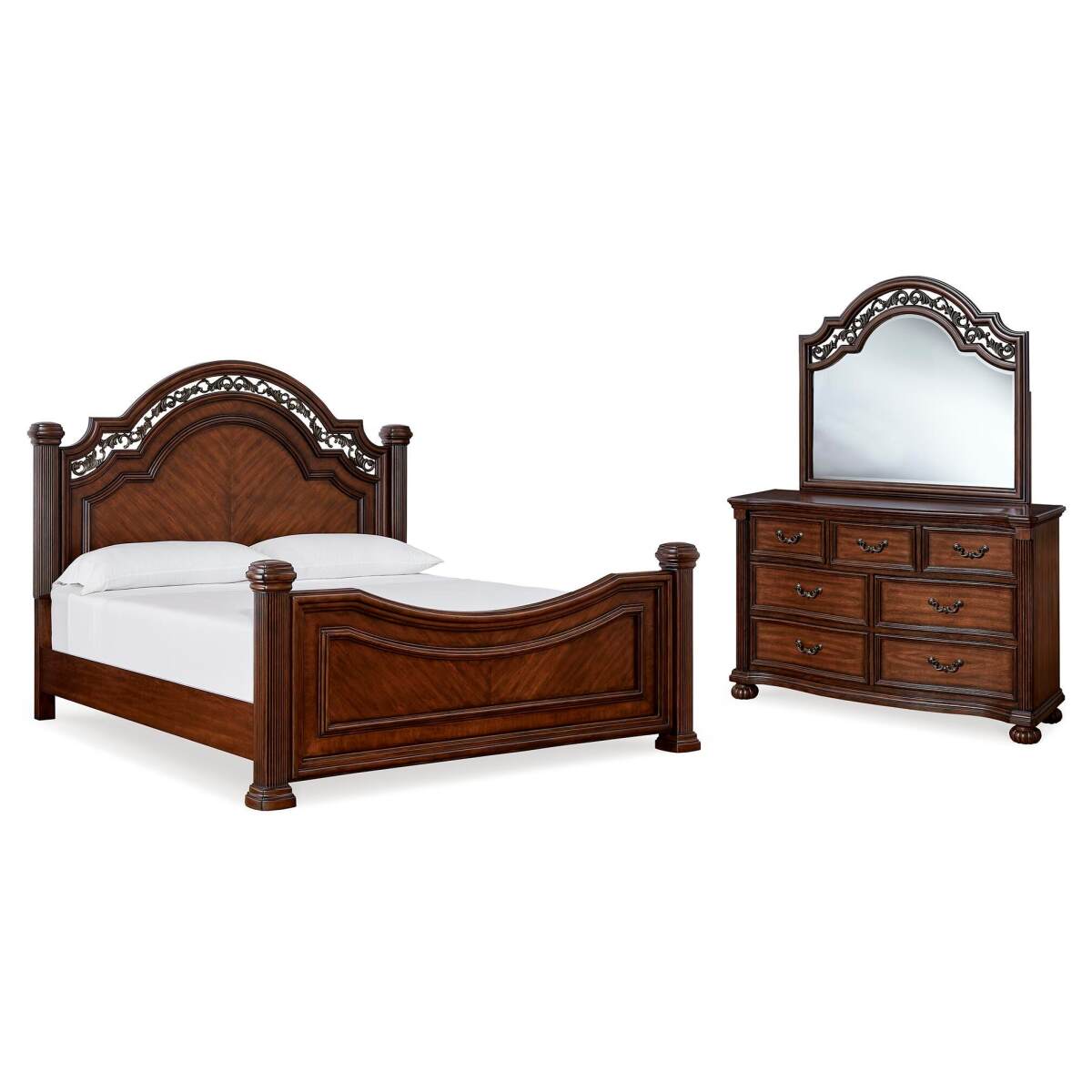 c9eaccfab0d6f1ab2d9894ede1dc6c18 Lavinton Queen Poster Bed, Dresser and Mirror - Image 1