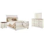 Willowton Queen Sleigh Bed, Dresser, Mirror and 2 Nightstands