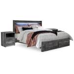 Baystorm King Panel Storage Bed and 2 Nightstands - Image 2