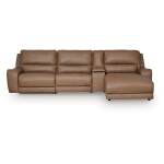 DeepWakes 4-Piece Reclining Sectional with Chaise and Storage Console