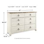 Willowton Queen Sleigh Bed, Dresser and Nightstand - Image 7
