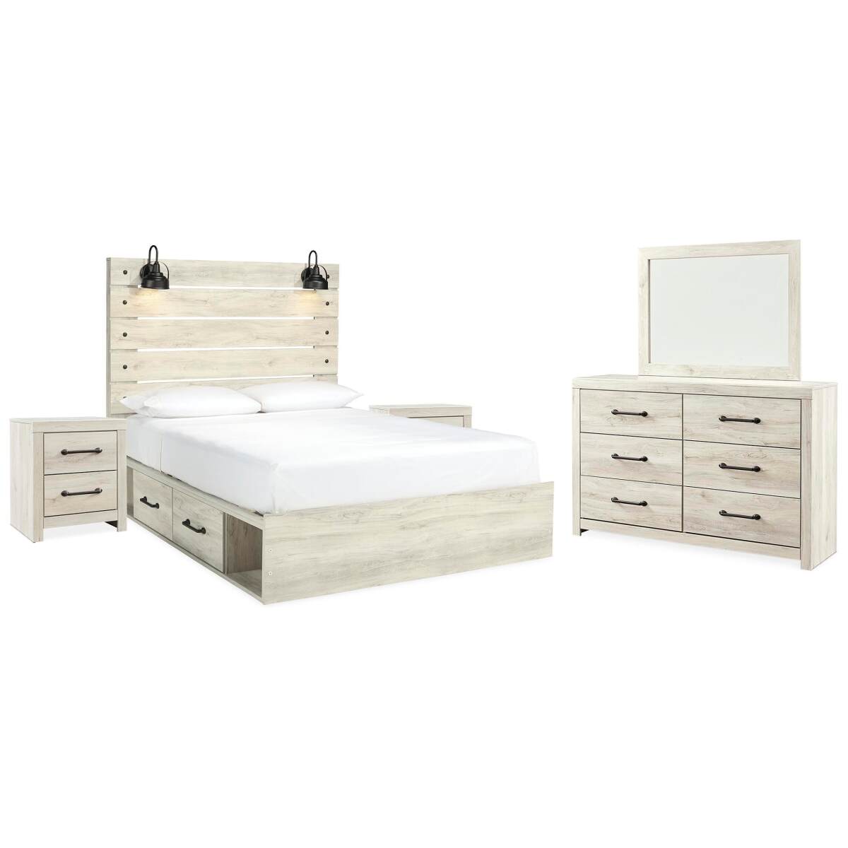 cc0037f772099a90dec94f5ace857e44 Cambeck Queen Panel Bed with Storage, Dresser, Mirror and 2 Nightstands - Image 1