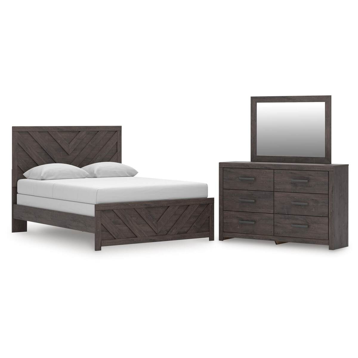 cc42f20cc83e55e95c318864c8085165 Prendonea Queen Panel Bed, Dresser and Mirror - Image 1