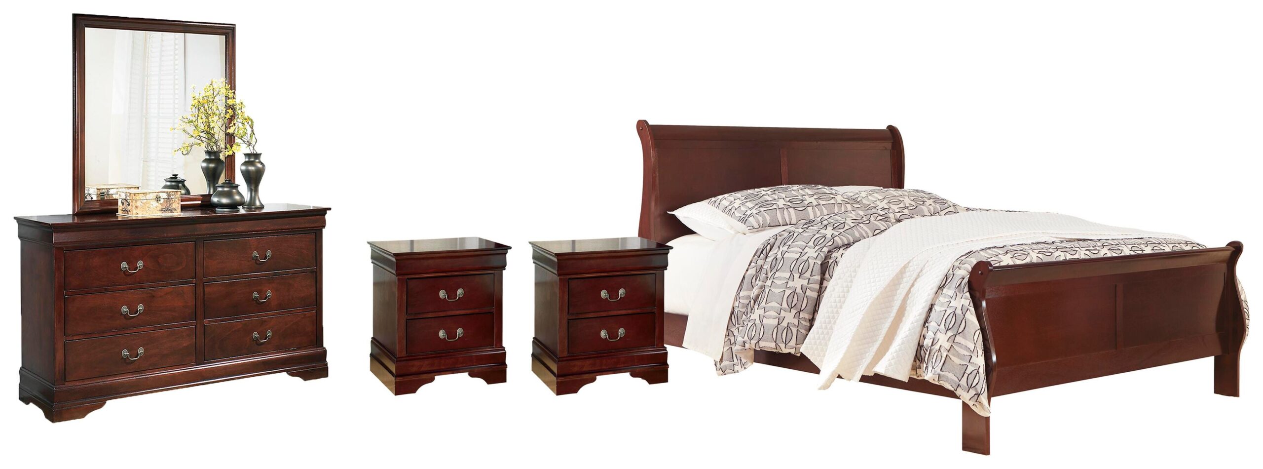 cc740f3e3e00a075e26ed9fb170640bb Alisdair Queen Sleigh Bed, Dresser, Mirror, Chest and 2 Nightstands - Image 1