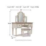 Realyn King Panel Bed, Dresser, Mirror, Chest, Vanity and Nightstand - Image 14