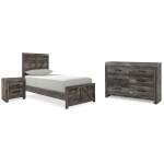 Wynnlow Twin Panel Bed, Dresser and Nightstand