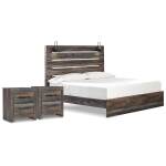 Drystan King Panel Bed and 2 Nightstands