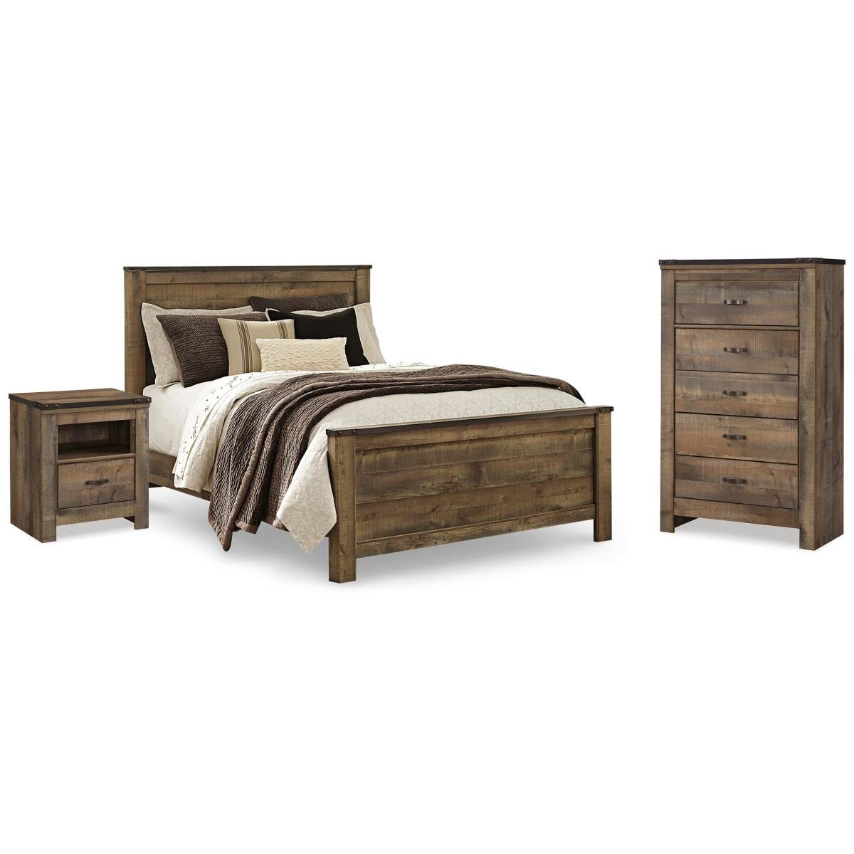cd4a88cfd81f09f598163c1b7673197d Trinell Queen Panel Bed, Chest and 2 Nightstands - Image 1