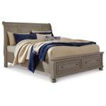 Lettner California King Sleigh Bed with 2 Storage Drawers - Image 2