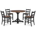 Valebeck Counter Height Dining Table and 4 Barstools