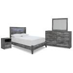 Baystorm Full Panel Bed, Dresser, Mirror and Nightstand