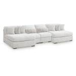 Cuddle Plush 4-Piece Sectional with Chaise