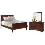 Alisdair Full Sleigh Bed, Dresser and Mirror