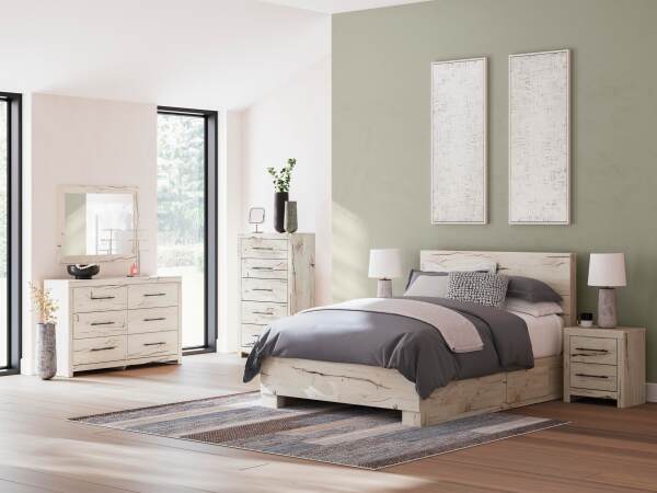 Lawroy Queen Panel Bed with Storage, Dresser and Mirror - Image 14