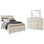 Bellaby Queen Panel Storage Bed, Dresser and Mirror