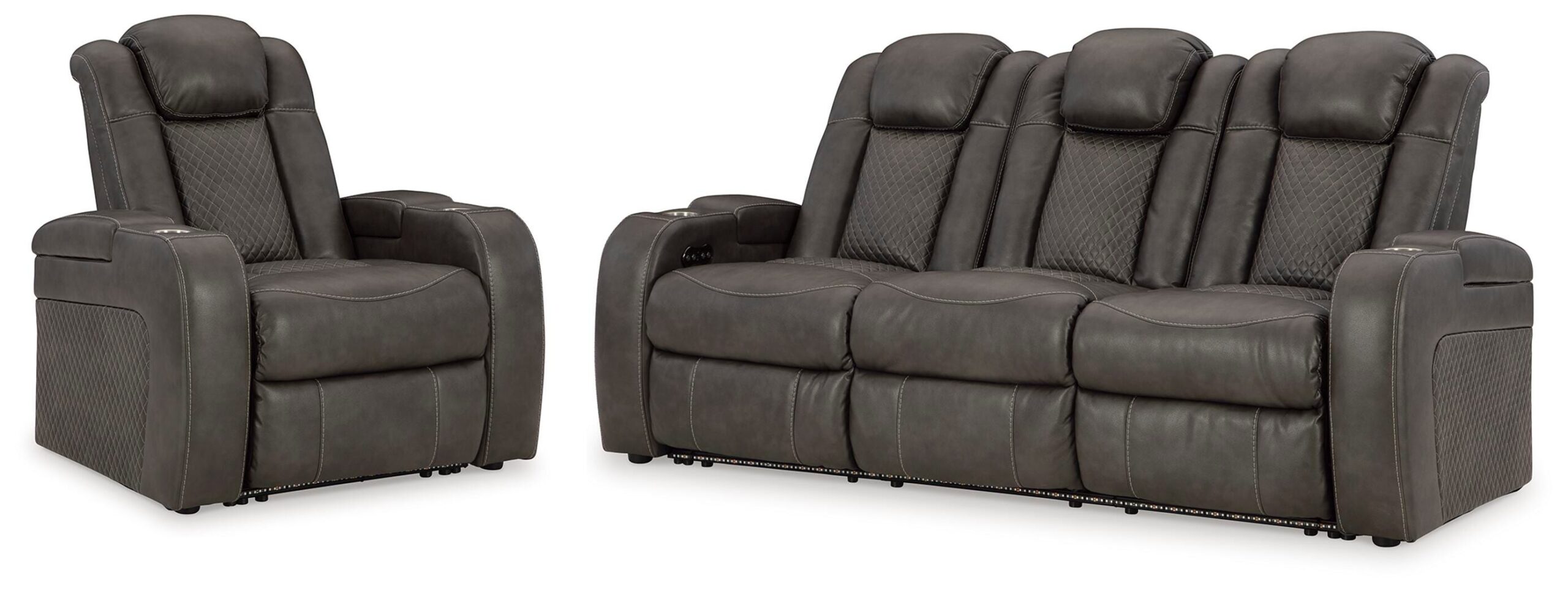 d0db534146acf2a94d7a4573ac692c12 Fyne-Dyme Power Reclining Sofa and Power Recliner - Image 1